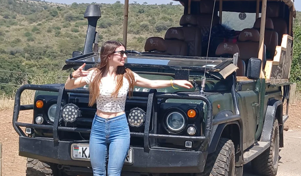 Tourist Enjoying Safari at Nairobi National Park
