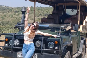 Tourist Enjoying Safari at Nairobi National Park